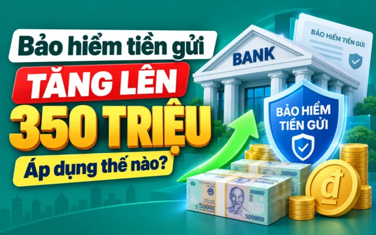 Bảo hiểm tiền gửi 2026: hạn mức tăng lên 350 triệu đồng, áp dụng thế nào?