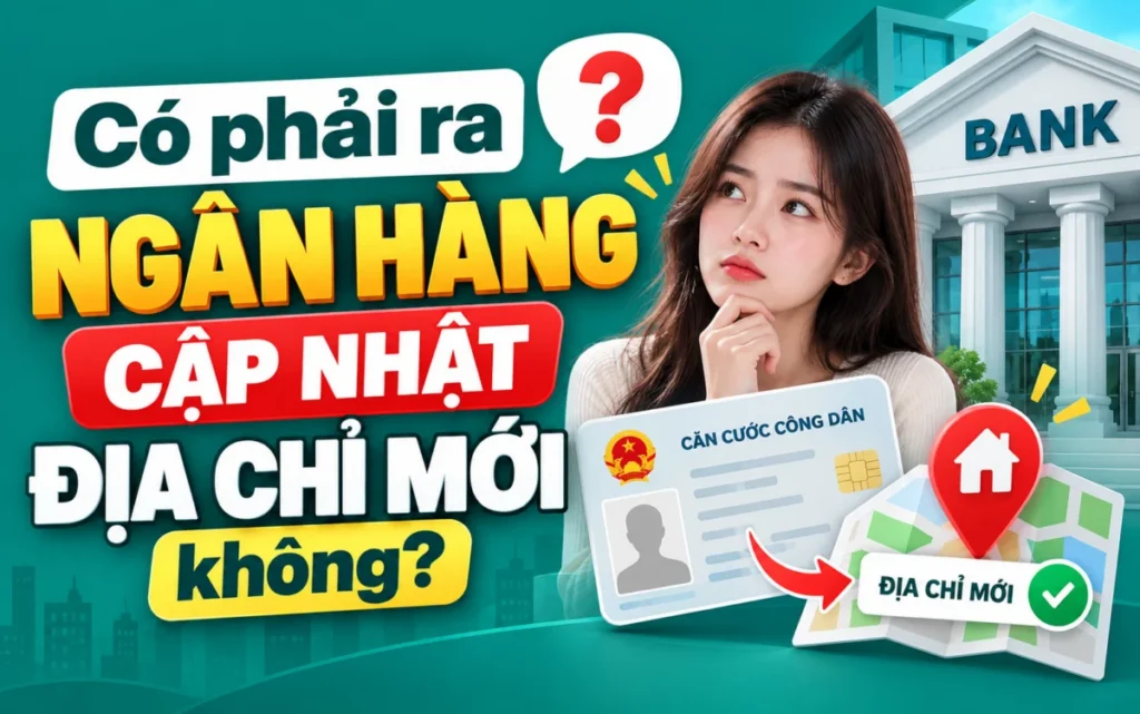 Sau sáp nhập tỉnh có phải ra ngân hàng cập nhật địa chỉ không?