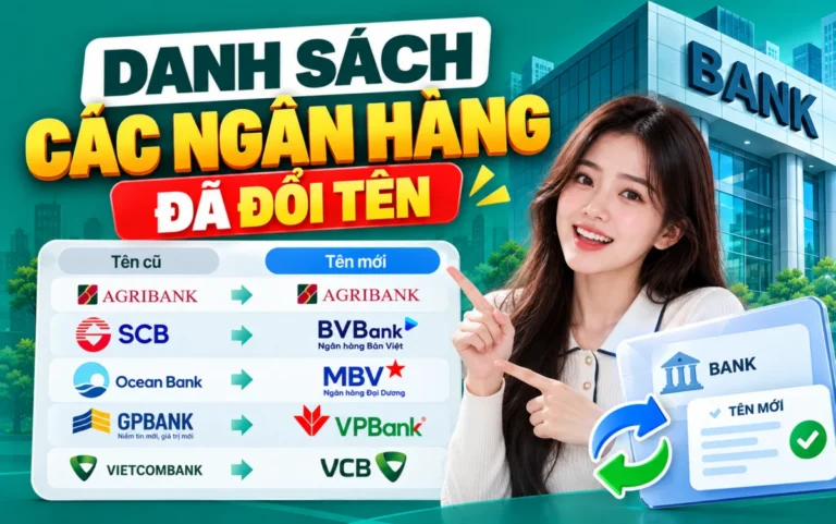 Danh sách ngân hàng đổi tên 2026: tên cũ, tên mới, căn cứ