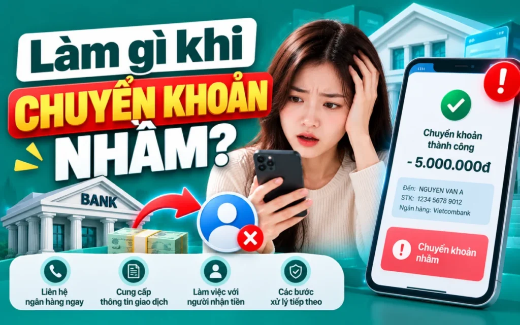 Chuyển khoản nhầm: cách đòi lại tiền và căn cứ pháp lý 2026