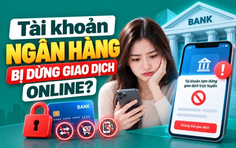 Tài khoản ngân hàng bị dừng giao dịch online: nguyên nhân, cách xử lý